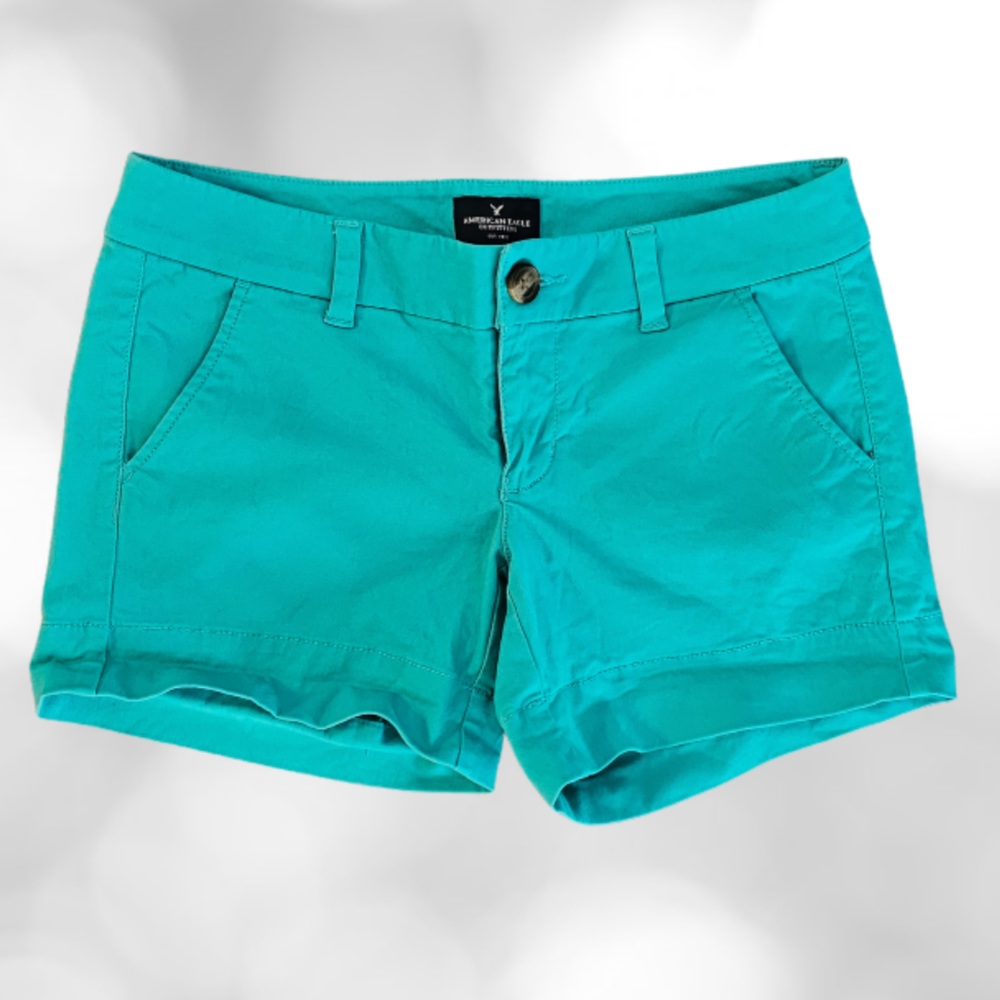 American Eagle Stretchy Turquoise Blue Shorts